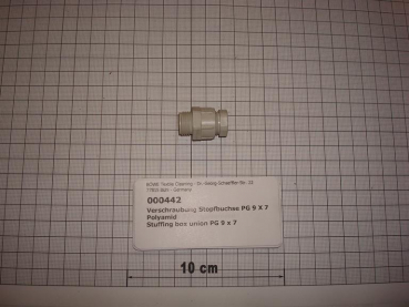 Screw connection,stuffing box,PG 9x7mm,Polyamid