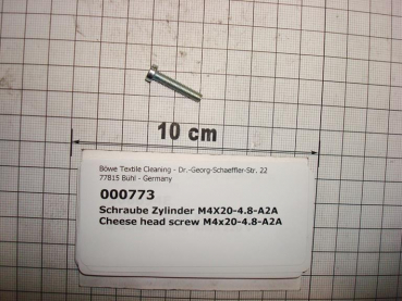 Zylinderschraube DIN84,M4x20mm,4.8,verzinkt,Schlitz