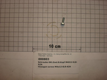 Hexagon screw DIN933,M4x12mm,8.8,galvanized