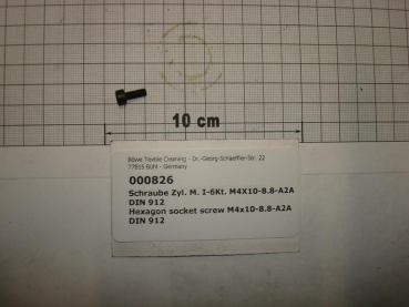 Cylinder screw DIN912,M4x10mm,8.8,galvanized