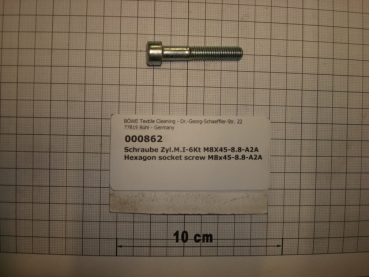 Cylinder screw DIN912,M8x45mm,8.8,galvanized