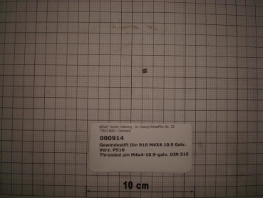 Threaded pin,DIN916,M4x4mm,10.9,galvanized,P5100