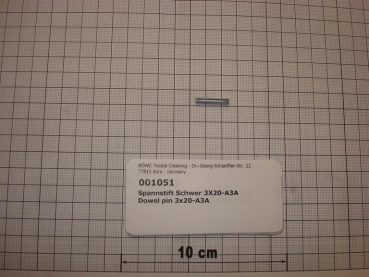 Dowel pin,DIN1481,3x20mm,galvanized