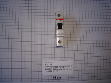 Circuit breaker,1-pole,3A,S261-C3,5th gen.,P240/300,K16/25