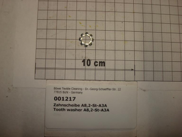 Toothed washer,A8,2mm,galvanized,DIN6797