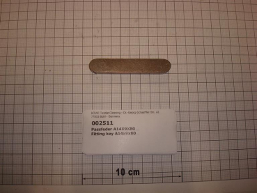 Fitting key,A14x9x80mm,DIN6885
