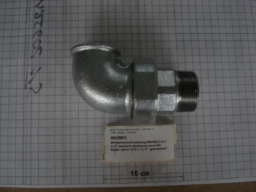 Winkelverschraubung,98V40,I/A,1 1/2", konisch dichtend,verzinkt