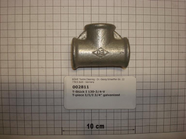 T-piece,130V20,3/4",galvanized