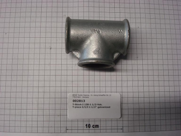 T-piece,130V40,1 1/2",galvanized