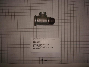 T-piece,reduced,134V15815,1/2"x1/4"x1/2",I/I/O,galvanized
