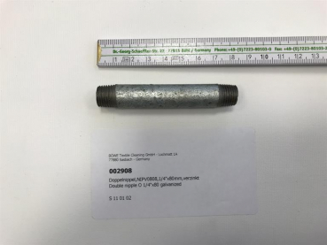 Double nipple,NIPV0808,1/4"x80mm,galvanized