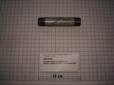 Double nipple,NIPV1510,1/2"x100mm,galvanized