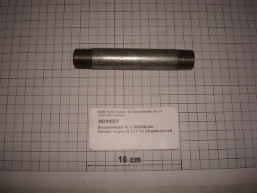 Double nipple,NIPV1512,1/2"x120mm,galvanized