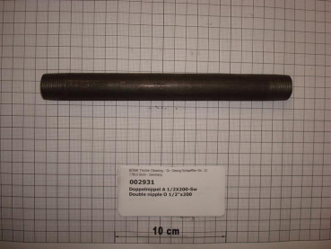 Double nipple,NIPS1520,1/2"x200mm,black