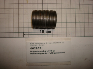 Double nipple,NIPV2504,1"x40mm,galvanized