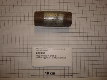 Double nipple,NIPV2508,1"x80mm,galvanized