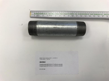 Double nipple,NIPV2512,1"x120mm, galvanized