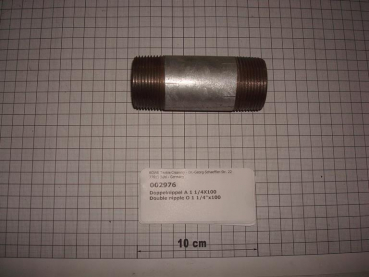 Double nipple,NIPV3210,1 1/4"x100mm,galvanized