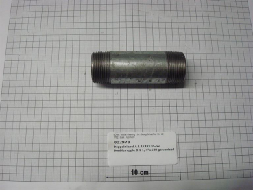 Double nipple,NIPV3212,1 1/4"x120mm,galvanized