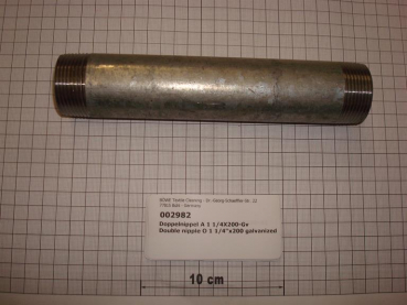 Double nipple,NIPV3220,1 1/4"x200mm,galvanized