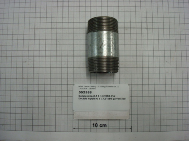 Double nipple,NIPV4008,1 1/2"x80mm,galvanized