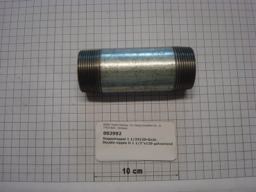 Double nipple,NIPV4012,1 1/2"x120mm,galvanized