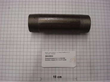 Double nipple,NIPS4015,1 1/2"x150mm,black