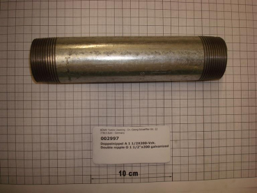 Double nipple,NIPV4020,1 1/2"x200mm,galvanized