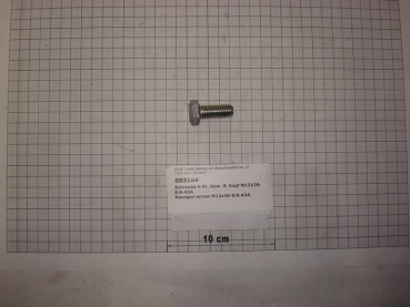 Hexagon screw DIN933,M12x30mm,8.8,galvanized