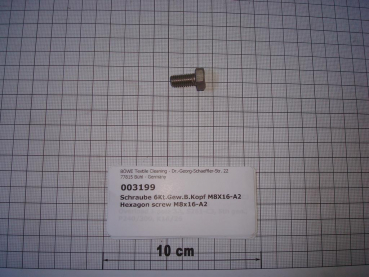 Sechskantschraube DIN933,M8x16mm,Edelstahl A2