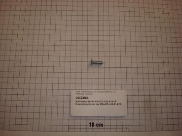 Countersink screw,DIN963,M6x20mm,4.8,galvanized