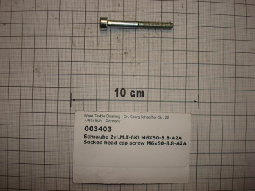 Cylinder screw DIN912,M6x50mm,8.8,galvanized