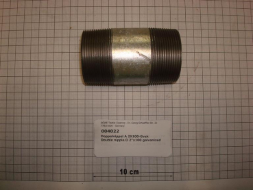 Double nipple,NIPV5010,2"x100mm,galvanized