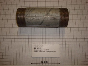 Double nipple,NIPV5015,2"x150mm,galvanized