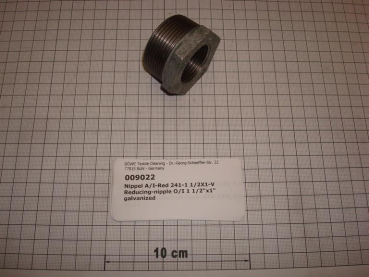 Reducing nipple,241V4025,O/I,1 1/2"x1",galvanized