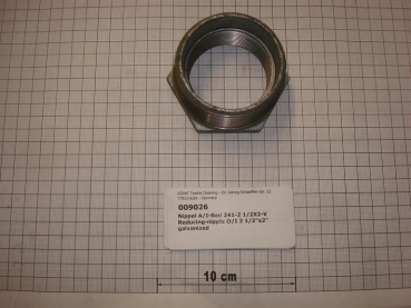 Reducing nipple,241V6550,O/I,2 1/2"x2",galvanized