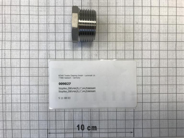 Plug,290V4A25,1",A4,stainless steel