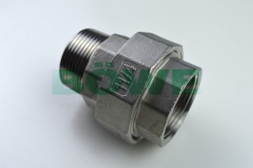 Union,conical seal,1 1/4",316 stainless steel