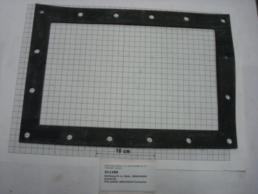 Gasket,square,244x360x4mm,16-holes,Consorba