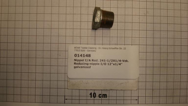 Reducing nipple,241V158,1/2"x1/4",O/I,galvanized