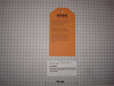 Tag "After installation.." colour orange, 6 languages