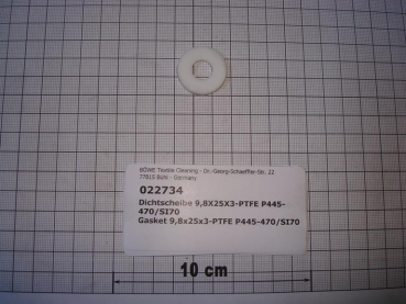 Sealing gasket,9,8x25x3mm,PTFE,P445,P470,SI70