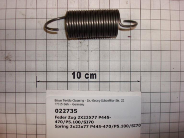 Tension spring,2x22x77mm,P445,P470,P5100,SI70