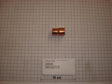 Solder nipple,22a-18mm,copper,DIN2863,Nr.5243