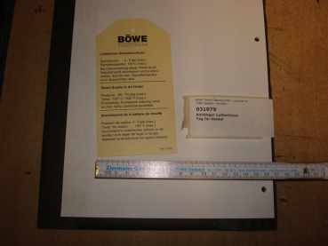 Tag for heater
