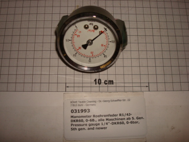 Pressure gauge,0-3 bar,1/4",dia64mm,all machines from 5th gen.