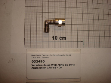 Elbow union,1/8"x6mm,brass