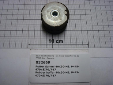 Rubber buffer,Dia40x30mm,M8,P445,P470,SI70,P17