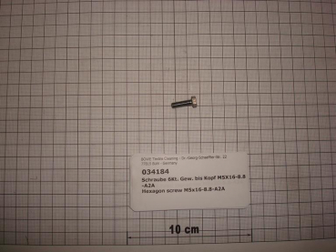 Hexagon screw DIN933,M5x16mm,8.8,galvanized