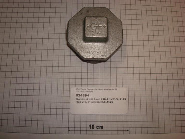 Plug,290V65,2 1/2",galvanized